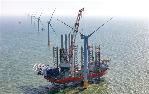 Cadeler will deploy one of its O-class vessels to install the turbines (Image credit: Cadeler)