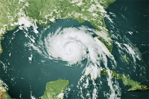 The Gulf of Mexico is subject to regular hurricanes such as 'Ida' in August 2021 (Image credit: NASA/Natural Earth/Getty Images)
