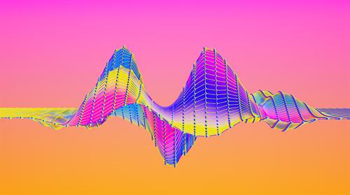 Graphic illustration of sound waves