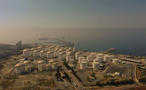 An LNG terminal in Cyprus, May 2022. EU imports of LNG have surged following Russia's invasion of Ukraine. Photo: Danil Shamkin/NurPhoto via Getty Images