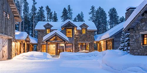 Snowed-in style at Montana Yellowstone Club Cabin by JLF Architects