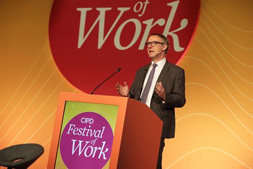 Paul Johnson speaking at the CIPD's Festival of Work