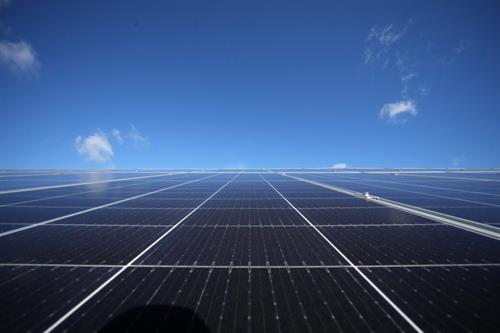 One of the UK's largest solar farms is operated by the Army. Photograph: Christopher Furlong/Getty Images