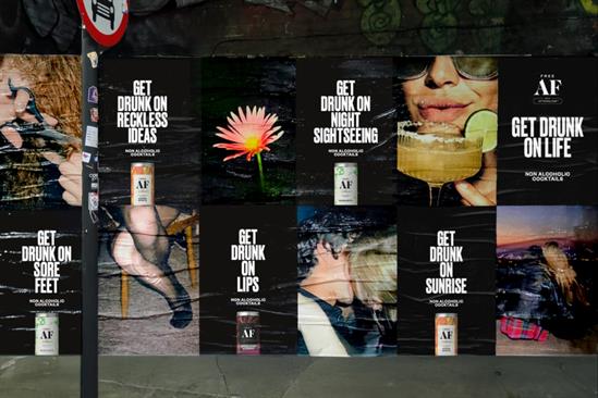 Free AF Drinks plays on meaning of 'drunk' in first work by Ace of Hearts