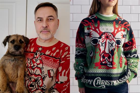 Peta releases graphic Christmas jumpers to spotlight December slaughter