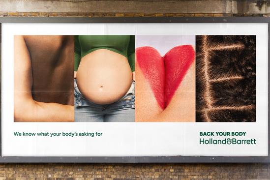 Holland & Barrett OOH campaign spells out what bodies need