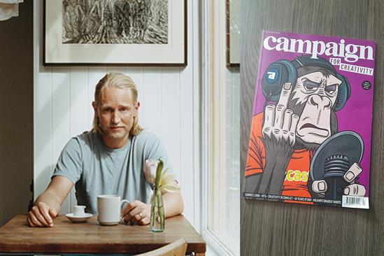 Left: Mother's new CCO Felix Richter and, right, Campaign's summer issue (Photo: Will Grundy)