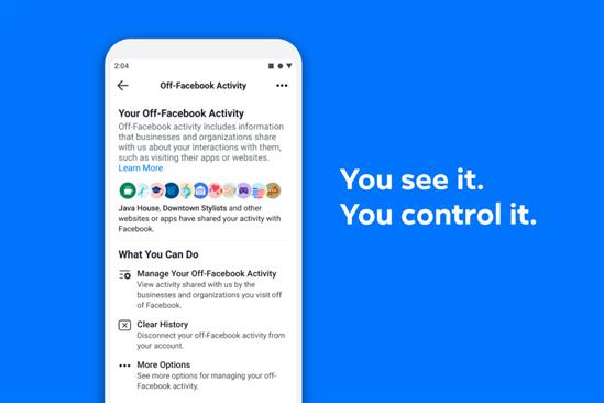 Facebook lets users clear advertising data held by third-party sites