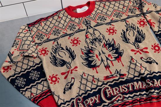 Peta “Happy Christmassacre jumpers%22 by Grey London