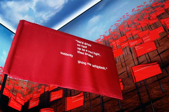 Refuge "Red flags" by AMV BBDO
