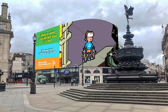 Muscular Dystrophy UK "Walk the last bit to work" by Atomic London