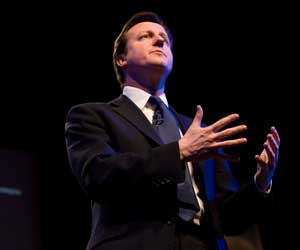 David Cameron addressing the Social Enterprise Conference (picture courtesy of Charlie Pinder)