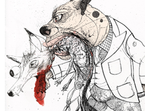 Illustration from the League Against Cruel Sports Keep Cruelty History campaign
