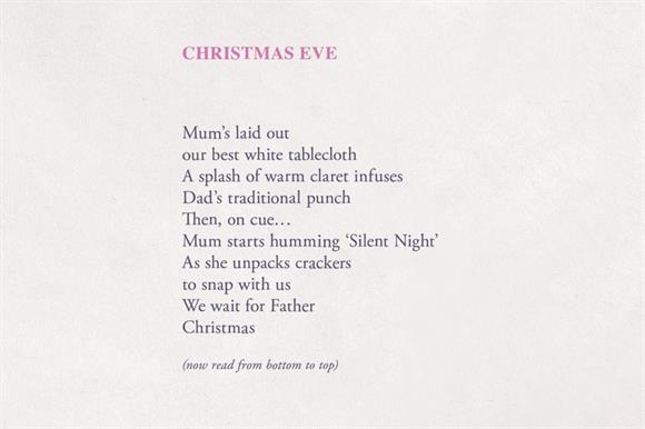 Refuge launches reversible Christmas poems to reveal reality of