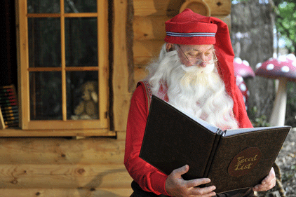 Father Christmas: He's making a list, he's checking it twice