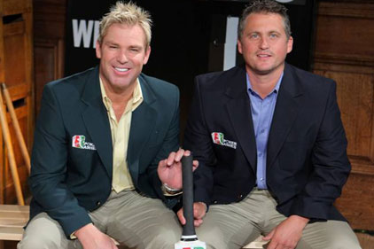 Warne and Gough: to play Ashes poker