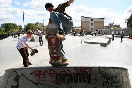 On the line-up: skateboarding