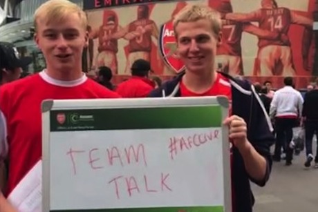 Europcar and Arsenal partnership: An image from the live blog