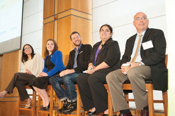 L-R: Paulette Frank, J&J; Heather Harder, PRSSA; Rob Imig, Kiehl’s Since 1851; Aman Singh, Edelman; and Dan Solomon, Litton Entertainment at The PRWeek Conference