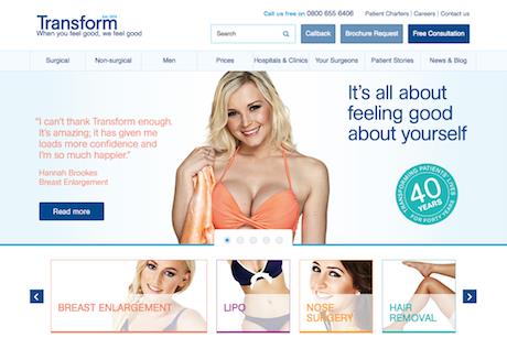 Transform: operates cosmetic surgery clinics across the country