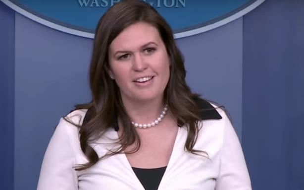 Deputy White House Press Secretary Sarah Huckabee Sanders (Screenshot from the White House's YouTube page).