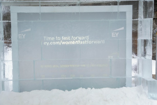 Freezing out gender inequality: The EY ice installation at Davos