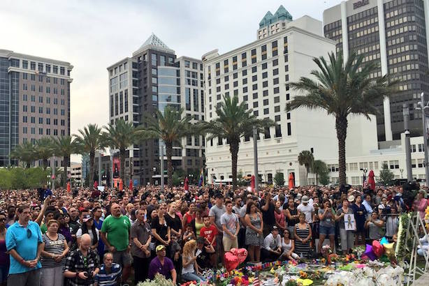 Thousands of Orlando residents gathered for a vigil on Monday night. (Image via the Orlando Police Department's Facebook page).