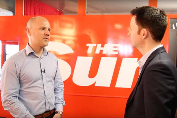 The Sun deputy editor Will Payne (left) talks to PRWeek's John Harrington