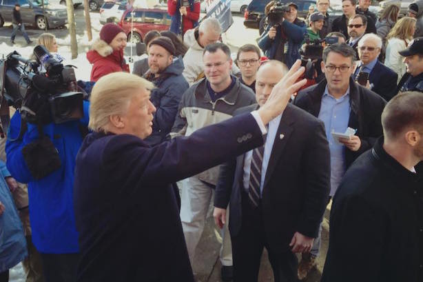 Donald Trump on the campaign trail. (Image via Trump's Facebook page).