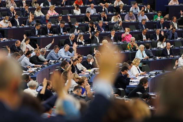 MEPs vote during a plenary session in July. Parliament has so far approved its negotiating position on 10 Fit for 55 files. Photo: Mathieu Cugnot / EP