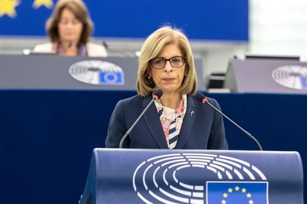 Health commissioner Stella Kyriakides during a plenary debate on the Farm-to-Fork Strategy this week. MEPs voted to endorse the Commission's headline targets. Photo: Alain Rolland / EP