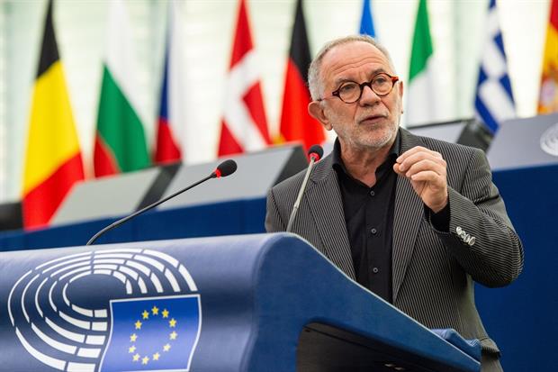 Éric Andrieu, one of the CAP reform rapporteurs, speaking during a plenary debate in Strasbourg this week. MEPs voted to rubber stamp the compromise text agreed with member states. Photo: Eric Vidal / EP