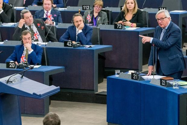 Politics - President Jean-Claude Juncker and Nigel Farage (picture: European Union 2018 - European Parliament)