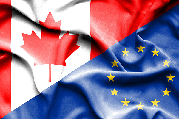 Flag: EU/Canadian flag (photograph: Aleksandar Mijatovic/123RF)