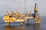 Fossil fuels, offshore gas Elgin platform. Credit: Total