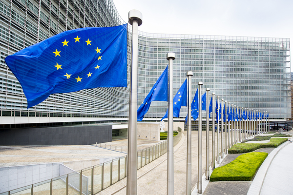 European Commission - European flags in front of the Berlaymont building © European Union , 2016