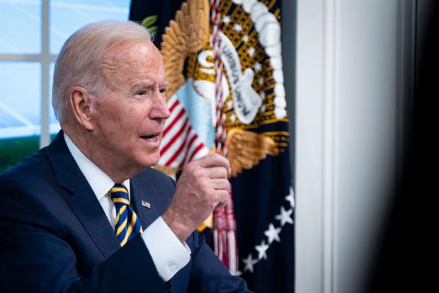 Joe Biden speaking during the Major Economies Forum on Energy and Climate. The US president unveiled the methane pledge alongside European Commission president Ursula von der Leyen. Photo: Al Drago/Getty Images