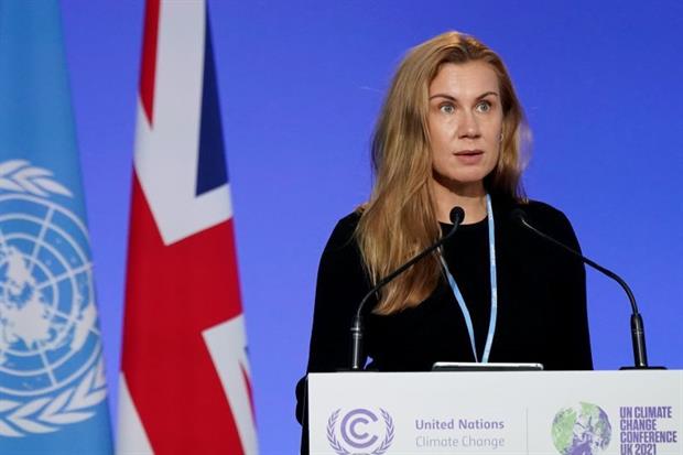 Energy commissioner Kadri Simson at the UN climate summit in Glasgow on Thursday: the current surge in energy prices “is no reason to pause the coal exit”, she said. Photo: Ian Forsyth/Getty Images