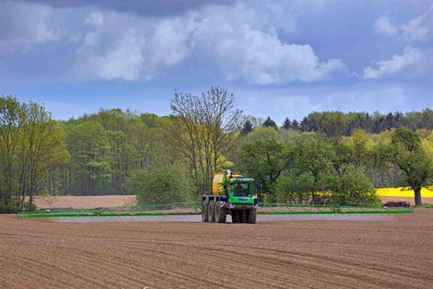 Crop spraying in spring. Green groups have expressed concern over the re-assessment process for herbicide glyphosate. Photo: Sven-Erik Arndt/Arterra/Universal Images Group via Getty Images