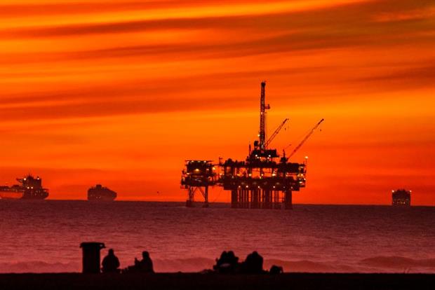 An offshore oil rig in California, US. The European Parliament has called for mandatory leak detection and repair programmes in the oil and gas sector. Photo: Leonard Ortiz/MediaNews Group/Orange County Register via Getty Images