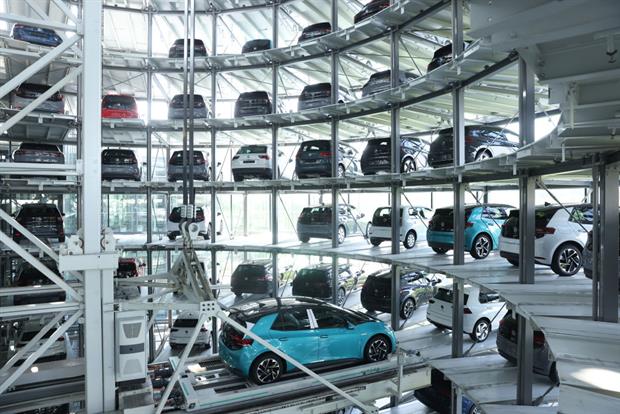 Electric cars fresh off the production line at Volkswagen's Dresden factory. The European Commission is keen to soften the impact of stricter climate policy on households that cannot afford to buy cleaner vehicles. Photo: Sean Gallup/Getty Images