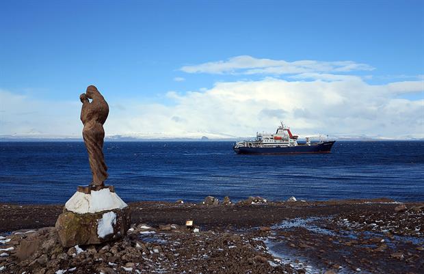 A view from one of the Kerguelen islands, one of the districts of the territory of the French Southern and Antarctic Lands (TAAF). Photo: Sophie Lautier / AFP via Getty