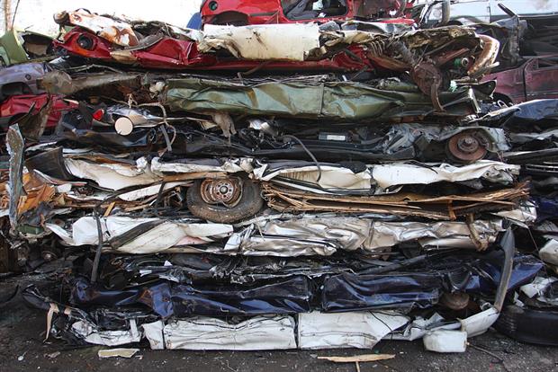 A scrap yard in Essen, Germany. Car manufacturers are among those required to register components containing SVHCs in the new database. Photo: Markus Matzel/ullstein bild via Getty Images