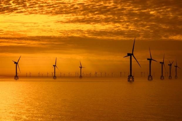 The Thorntonbank wind farm off the Belgian coast at sunset. The EU is planning a huge expansion in the renewable energy source. Photo: ARTERRA/Universal Images Group via Getty Images