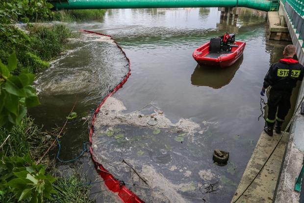 A sewage spill in Gdansk, Poland, after a pumping station malfunctioned in May 2018. The Commission has said 1,000 Polish agglomeration have no waste water treatment facilities at all. Photo: Michal Fludra/NurPhoto via Getty Images