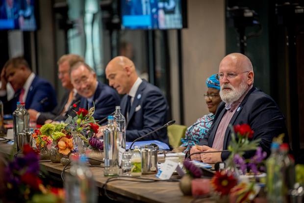 Green deal chief Frans Timmermans during the African Adaptation Summit in Rotterdam. Attendees were disappointed by the absence of most European leaders. Photo: Marzia Cosenza / EC