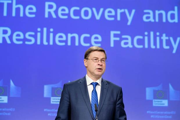 Dombrovskis: called on MEPs and member states to agree to the plans (Photo by Thierry Monasse/Getty Images)