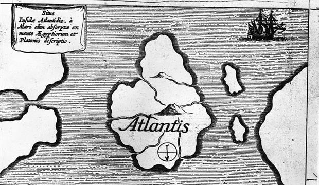 An illustration from the 1600s depicting the island of Atlantis. EU officials are hoping a real-life sunken island will provide a bounty of clean energy. Photo: Fox Photos/Getty Images