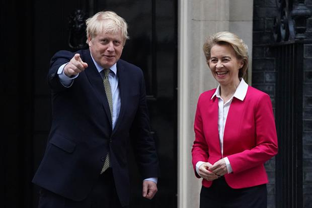 Ursula von der Leyen met British prime minister Boris Johnson in London (Photo by Peter Summers/Getty Images)