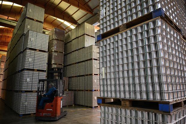 Food cans stacked high covered by a polish containing the chemical bisphenol A. ECHA has labelled the chemical a substance of very high concern. Photo: Philippe Desmazes /AFP/ Getty Images
